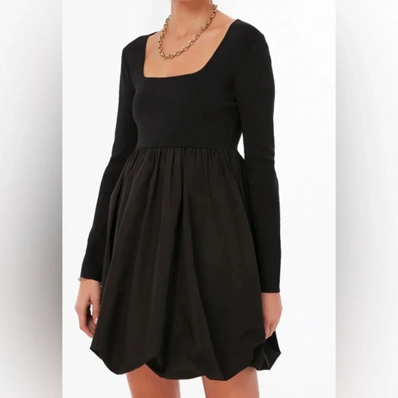 Tuckernuck Dress Women’s XS Hyacinth House Bubble Skirt Dress Black NWT - Picture 1 of 8